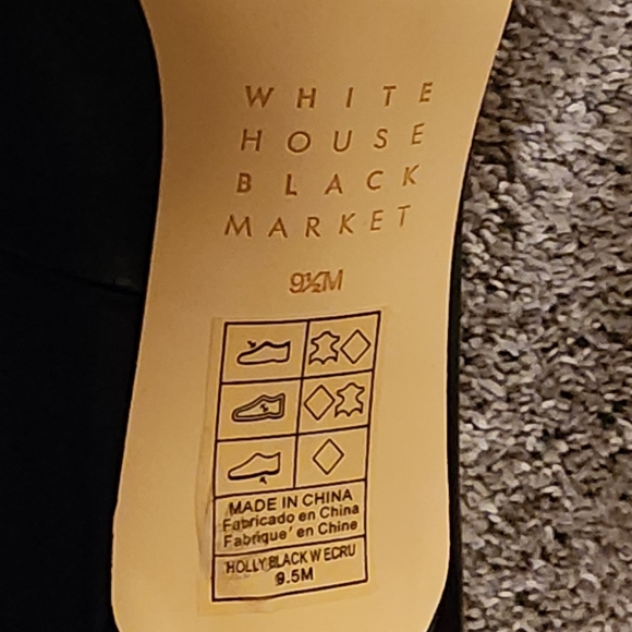 White trim black leather pumps, WHBM, sz: 9.5, NEW! - Picture 4 of 7